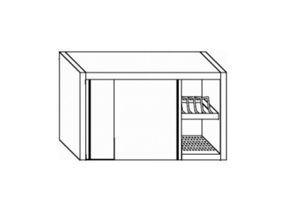 Pensile inox scolapiatti cm.80 - 200.